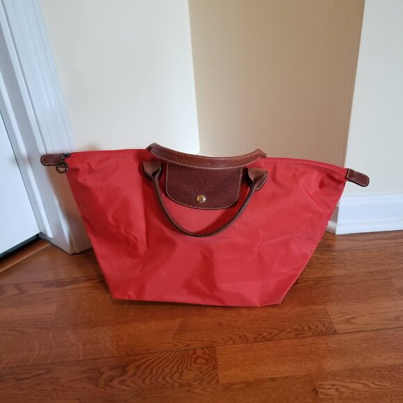 Longchamps Le Pliage Travel Tote - Brick Red - Picture 5 of 12